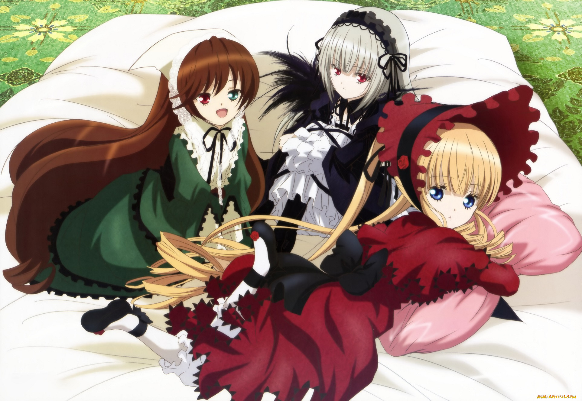 , rozen maiden, rozen, maiden, shinku, suigintou, suiseiseki, , , morimoto, hirofumi